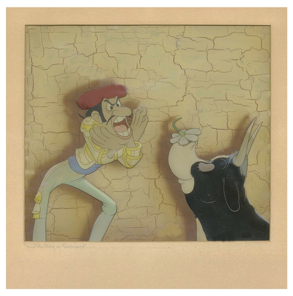 Original Disney Cel From the Academy Award-Winning 1938 Disney Short Ferdinand the Bull -- Featuring a Flowered Ferdinand With an Angry Matador